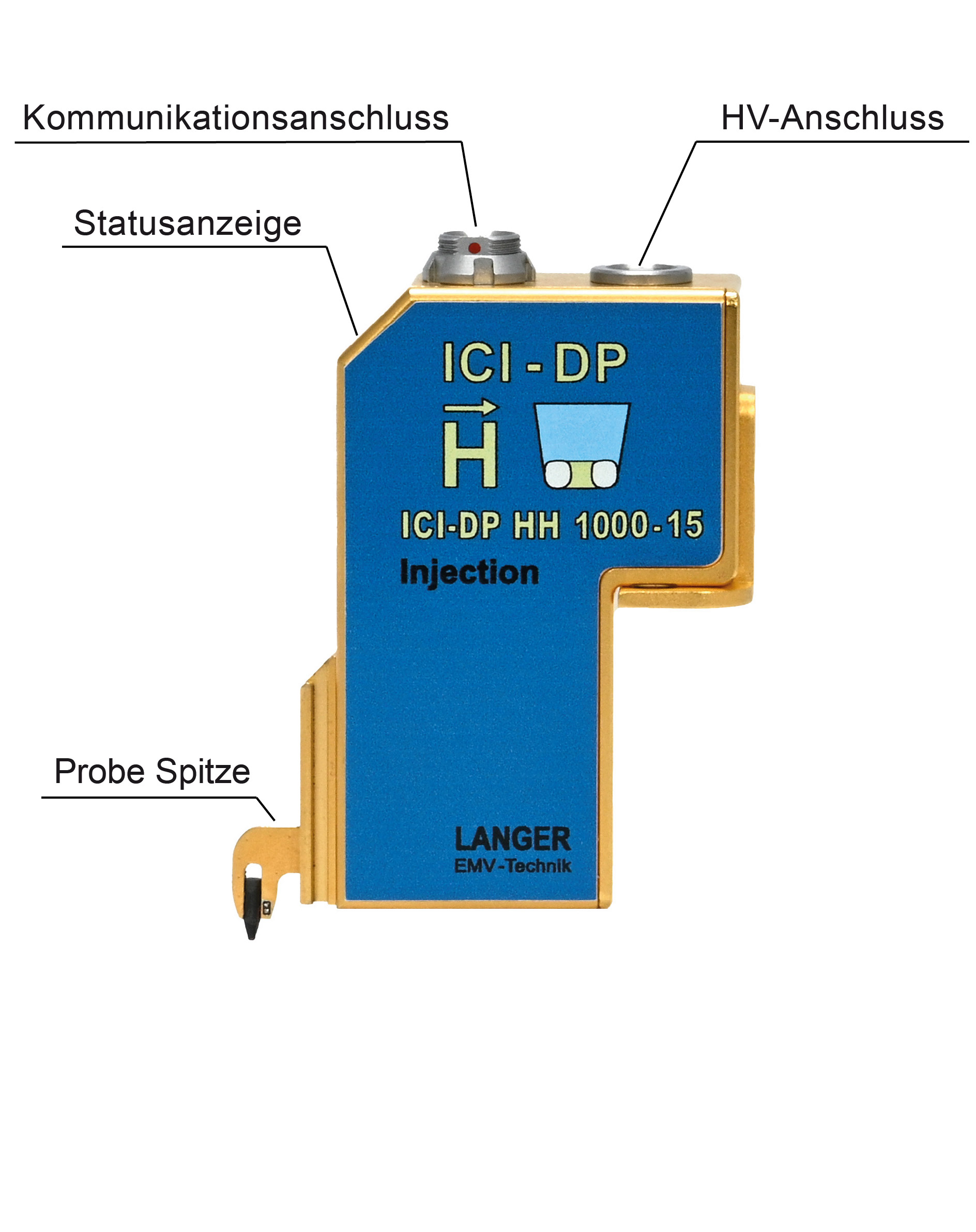 Probe mit Anschlüssen